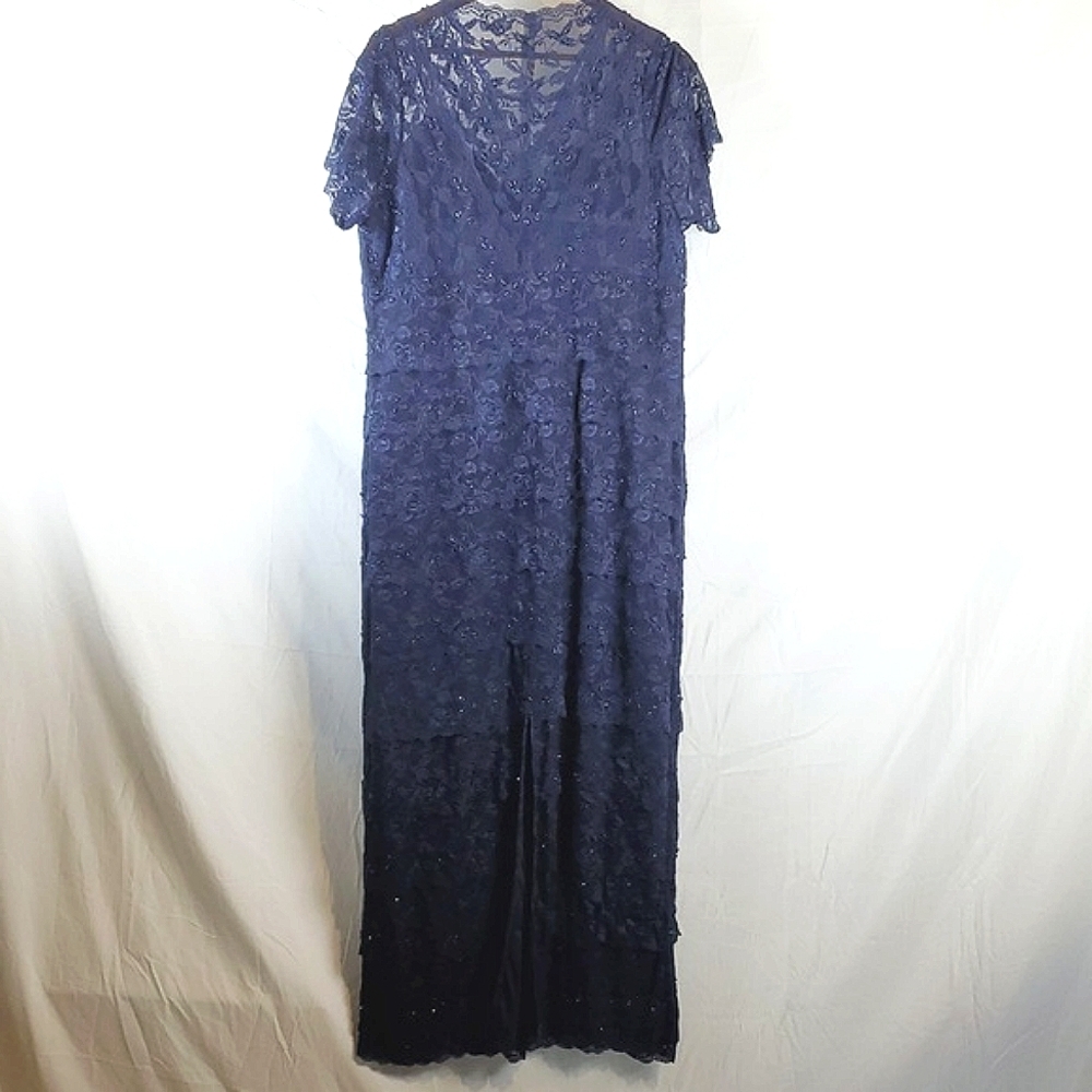 Marina Navy Blue‎ Lace Formal Dress - Picture 4 of 8